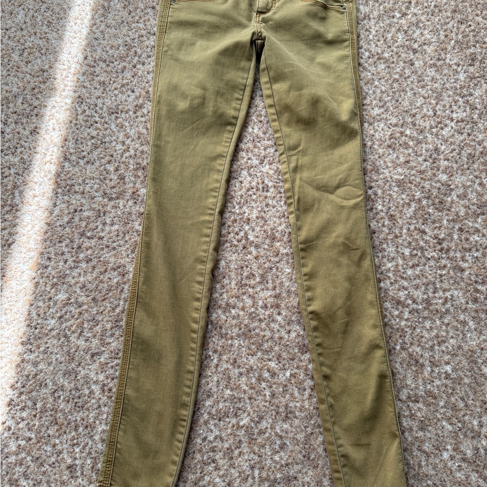 Free People Khaki Skinny Jeans